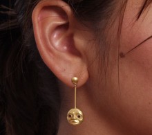 Moon Earring: Closeup